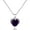 DZ006-purple, variant on White Gold Plated Purple Heart Crystal Necklace Fashion Love Pendant Wedding Promise Jewelry for Women DZ006 (purple)