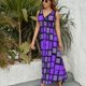 thumbnail image 3 of Vestido De Noche De Lujo Sin Mangas Para Mujer, Abstract Geometrical Vestido De Fiesta, 3 of 5