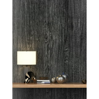 Teemall Light Gray Wood Grain Self Adhesive Sticker Wallpaper Furnitur Cabinets Wardrobe Shelf Liner 17.7 in x 98in