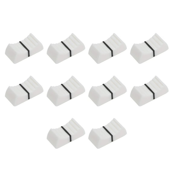 Plastic Straight Slide Potentiometer Flat push Knob Insert Shaft 4x1mm White ,10pcs