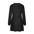 thumbnail image 5 of Lilgiuy Women’s Trendy Causal Pocket Button Round Neck Long Sleeve Dresses for Class Reunion, 5 of 5