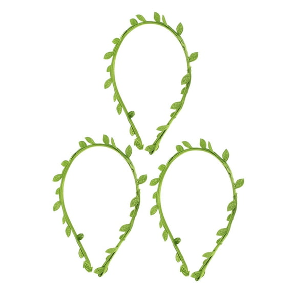 DINHEAROM Artificial Leaves Headband Bridal Headwear 3Pcs 5.9X4.7X0.2In