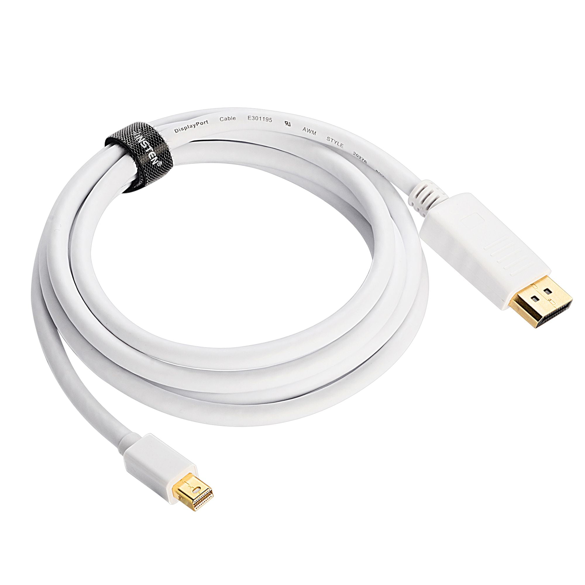 Insten 6 Ft Mini DisplayPort Male to Male DisplayPort Cable White 6