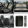 thumbnail image 2 of Jeiento Hummingbird Car Seat Covers Set of 14 Pcs, Auto Steering Wheel Cover Seatbelt Pad Handbrake Cover Set Rearview Mirror Covers Coasters Keychains Universal Car Interior Accessory, 2 of 6