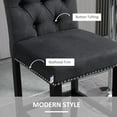 thumbnail image 4 of HOMCOM Modern Bar Stools Set of 2, Upholstered Counter Height Barstools, 4 of 10