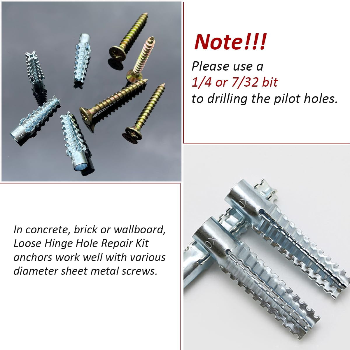 Drywall Anchors (Screws No Included), Expansion Pipe for Hollow Walls Tile,Cement Bolt Expansion Tube,Fixing Stripped Screw Holes 30 PCS (M8*32)