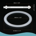thumbnail image 2 of Uxcell 3.5" Silicone Rubber Gasket Flange O-Ring for Vacuum Clamp White 2 Count, 2 of 5