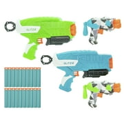 Blitz Fire Dart Blasters Set W/ 4 Dart Blasters, 20 Accu-Blast Darts, Ages 6+