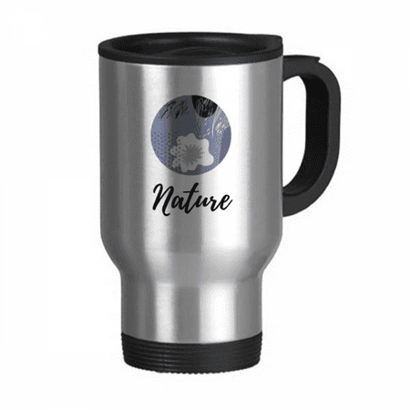 

White Purple s Art Travel Mug Flip Lid Stainless Steel Cup Car Tumbler Thermos