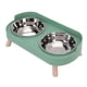 thumbnail image 5 of Tazón De Alimentación De Gato De Acero Inoxidable, Tazones Dobles Elevados Para Gatos Pequeños Perros Promueve Una Postura Adecuada, 5 of 7