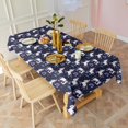 thumbnail image 3 of Dark Blue Unicorn Moon Pattern Rectangle Tablecloth 60"x120",Waterproof Polyester Rectangle Table Cloth, Wipeable Spillproof Polyester Tablecloth for Dining, Camping, Indoor and Outdoor, 3 of 6