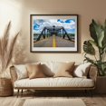 thumbnail image 3 of The Grand Avenue Bridge - New Haven Connecticut Photography Bridge Architecture Scenic Vintage Landscape Travel Poster Black Framed Wall Art Print 5 x 7 inches, 3 of 4