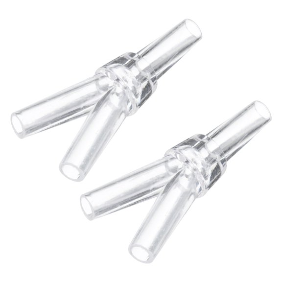 Tee Fitting Plastic Barb 3 Way Equal Y Shaped Fitting Hose OD 3/16" for ID 4mm Water Cooling Hose White 2Pcs