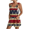 thumbnail image 2 of 4th of July Rompers Women Rompers for Women Jumpsuits for Women Casual Summer Rompers for Women 2025 Women's Independence Day Print Pocket Romper Shorts, 2 of 5
