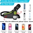 thumbnail image 4 of Running Belt Bag with Water Bottle Holder,Reflective Waist Fanny Bag with Zipper Pouch, Adjustable Waist Pack for Men Women Climbing Jogging Hiking Running Workout Gym Runners Use Green, 4 of 5