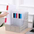 thumbnail image 2 of Paquete de 4 Cajas de Archivo A4, Caja de Almacenamiento de Documentos de Plástico Transparente, para Papel de Carta de 8,5 Pulgadas X 11 Pulgadas, para Archivo de Revistas, 2 of 7