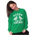 thumbnail image 4 of Funny Guess Who's Irish St Paddys Sweatshirt for Men or Women Brisco Brands S, 4 of 6