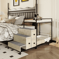 thumbnail image 4 of BOSSIN Pet Window Perch with Stairs,  3 Drawers Large Pet Bunk Bed for Dogs and Cats, 4 of 7