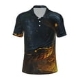thumbnail image 2 of Daiia Glowing Snake Dark Forest Pattern Men’s Polo Shirts,Solid Deck Shirt,Classic Fit, Breathable Cotton Polo for Casual and Sport Wear-3X-Large, 2 of 7