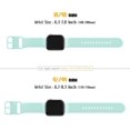 thumbnail image 5 of 3 Pack Compatible with Apple Watch Bands 45mm 44mm 42mm, Soft Silicone Replacement Strap with Classic Clasp for iWatch Series SE 7 6 5 4 3 2 1 for Wom, 5 of 5
