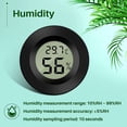 thumbnail image 4 of Mini Digital LCD Thermometer Hygrometer Temperature Humidity -50~70℃ 10%~99% RH for Reptile Incubator Humidifier (3 Pieces - B), 4 of 5