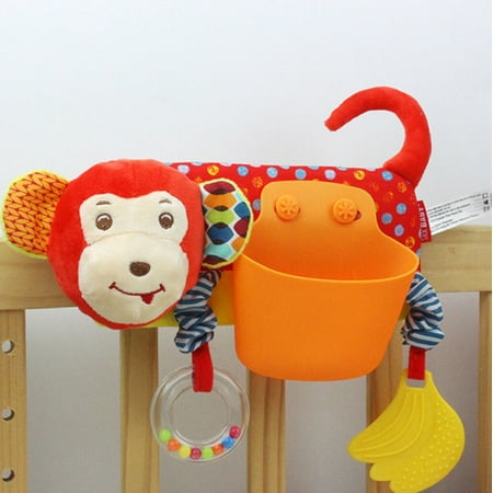 

Baby Stroller Storage Pocket Cartoon Animal Crossbar Pendant Baby Bed Plush Toy