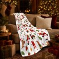 thumbnail image 3 of Festive Christmas Scene Joyful Cartoon Characters, Festive Holiday Scene, Warm Flannel Blanket for Living Room and Family Room, Art Lovers Christmas Gift, Festive Home Decor, 3 of 9