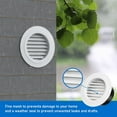 thumbnail image 2 of Cubierta de rejilla de ventilación redonda de 6 pulgadas con malla de pantalla incorporada para ventilación del hogar, baño, oficina, cocina, 1 paquete, ABS, blanco, 2 of 5