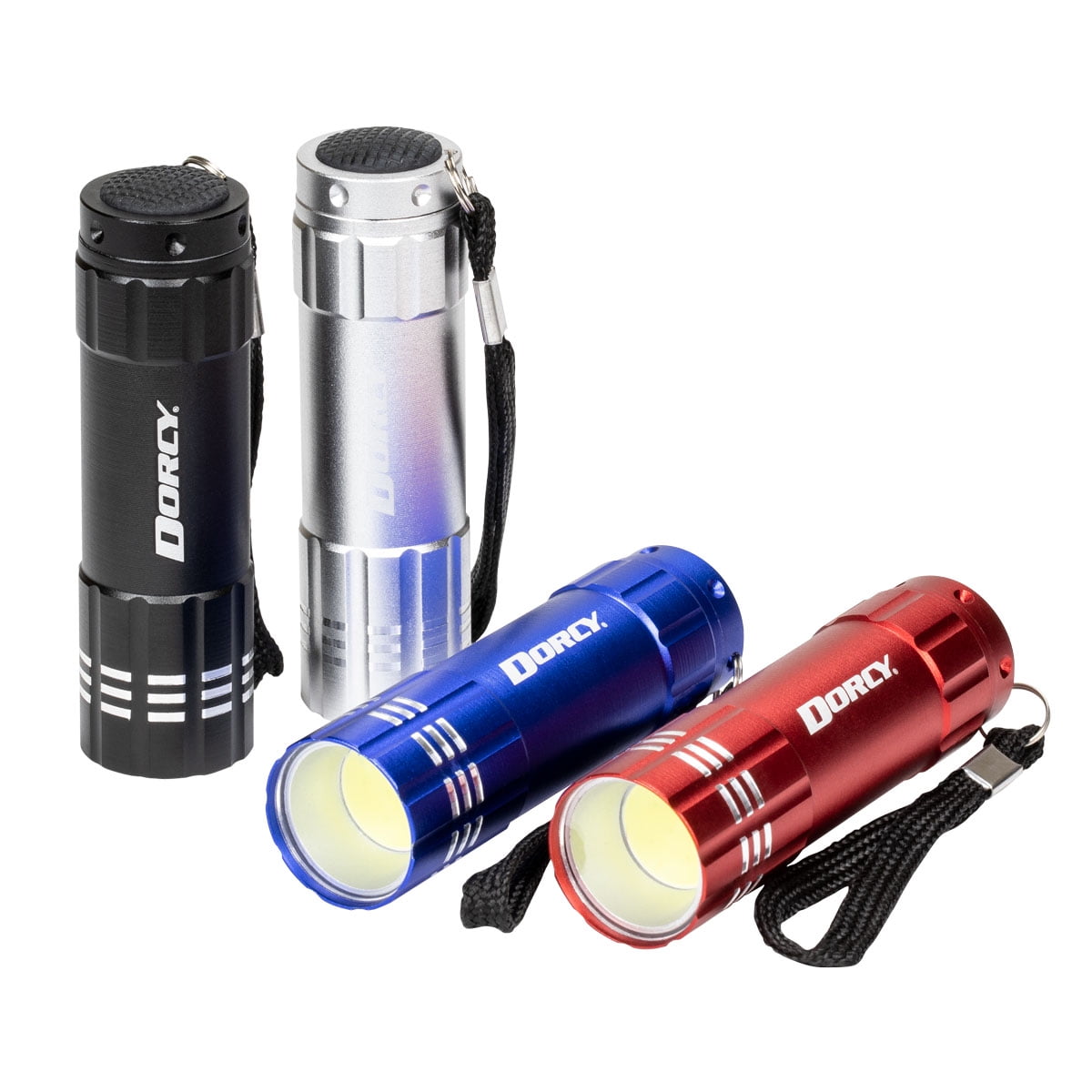Dorcy Value Bundle Flashlight & Headlamp 6pk - 4 Aluminum Flashlights/ 2 Headlights, Batteries Included