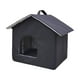 thumbnail image 4 of Casa para gatos salvajes al aire libre, refugio de invierno, cabaña plegable, tienda de campaña para cachorros, nido cálido, cama cueva para mascotas para perros 33 cm x 33 cm x 38 cm, 4 of 8