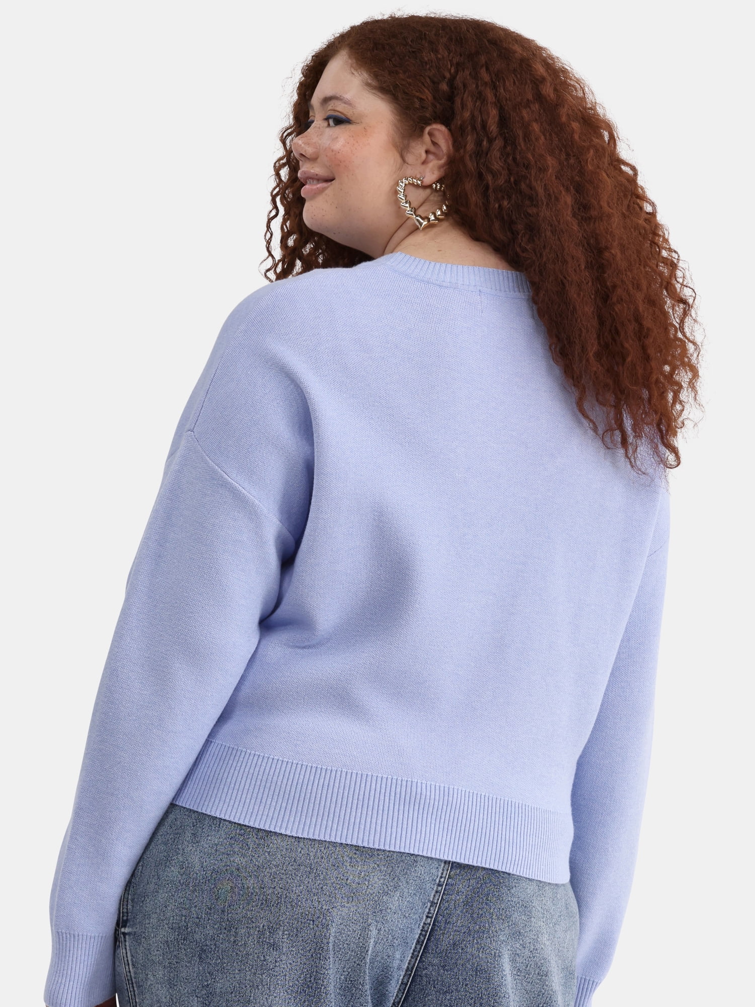 No Boundaries Conversational Pullover, Midweight, Women's Plus