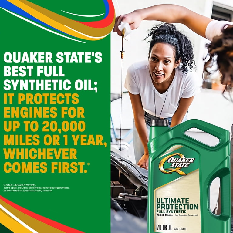 3 pack) Quaker State Ultimate Protection Full Synthetic 0W-20