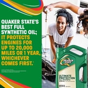 Quaker State Ultimate Protection Full Synthetic 5W-20 Motor Oil, 5 Quart