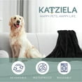thumbnail image 3 of Katziela Soft Throw Waterproof Pet Blanket, 100% Waterproof Fabric  for Pet Dogs & Cats, Black, 3 of 7