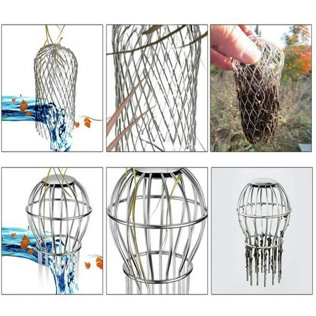 Becaristey Stainless Steel Practical Leaf Grilles 鈥?Made For Gutter Maintenance Wide Application Easy To 75pipes 1Set