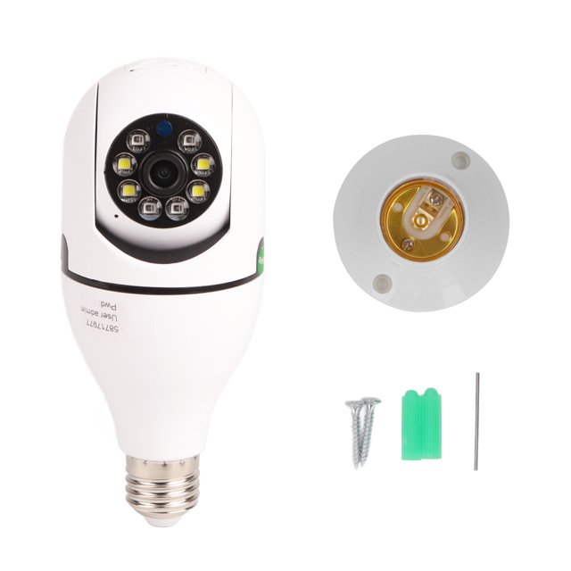 Cámara de seguridad inteligente E27 enchufe inalámbrico WiFi Audio bidireccional detección de movimiento visión nocturna cámara de vigilancia 3MP
