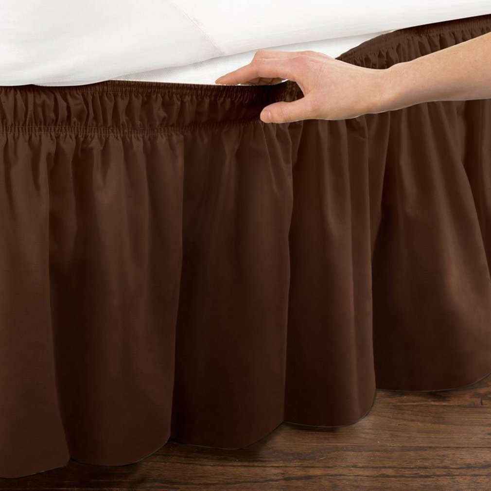 Elastic Bed Skirt for Bed Accessories Tight and Loose Decoration Peach Fabric Walmart Canada