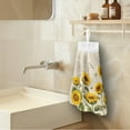 thumbnail image 3 of ZIATUBLE Sunflower Butterfly Hanging Hand Dry Towels Dragonfly Bath Towels for Bathroom Set 2 Piece Fast Drying Kitchen Hand Towels and Washcloths Machine Washable Hanging Kitchen Towel, 3 of 7
