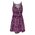 thumbnail image 5 of IROINNID Women's Sleeveless Surplice Dress Round Neckline Summer Spaghetti s Vintage Dress Pleated Flowy Swing Tunic Mini Dress Regular Print Dress, 5 of 5