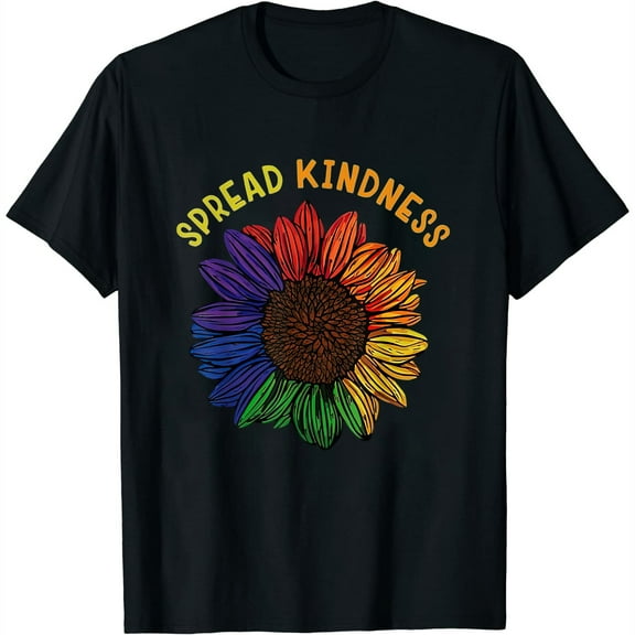 Be Kind Spread Kindness Womens T-Shirt Black Small