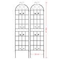 thumbnail image 2 of S-HOME Metal Garden Trellis Set, Rust-Resistant Finish, 2 Pack for Climbing Plants and Flowers, Outdoor, 2 of 10
