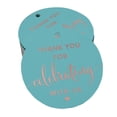 thumbnail image 1 of Inkdotpot Rose Gold Foil Paper Hang Tags Thank You Celebrating With Us Bridal Shower-Baby Shower-Retirement-Wedding-Birthday Favor Tags 100 Pieces, 1 of 6