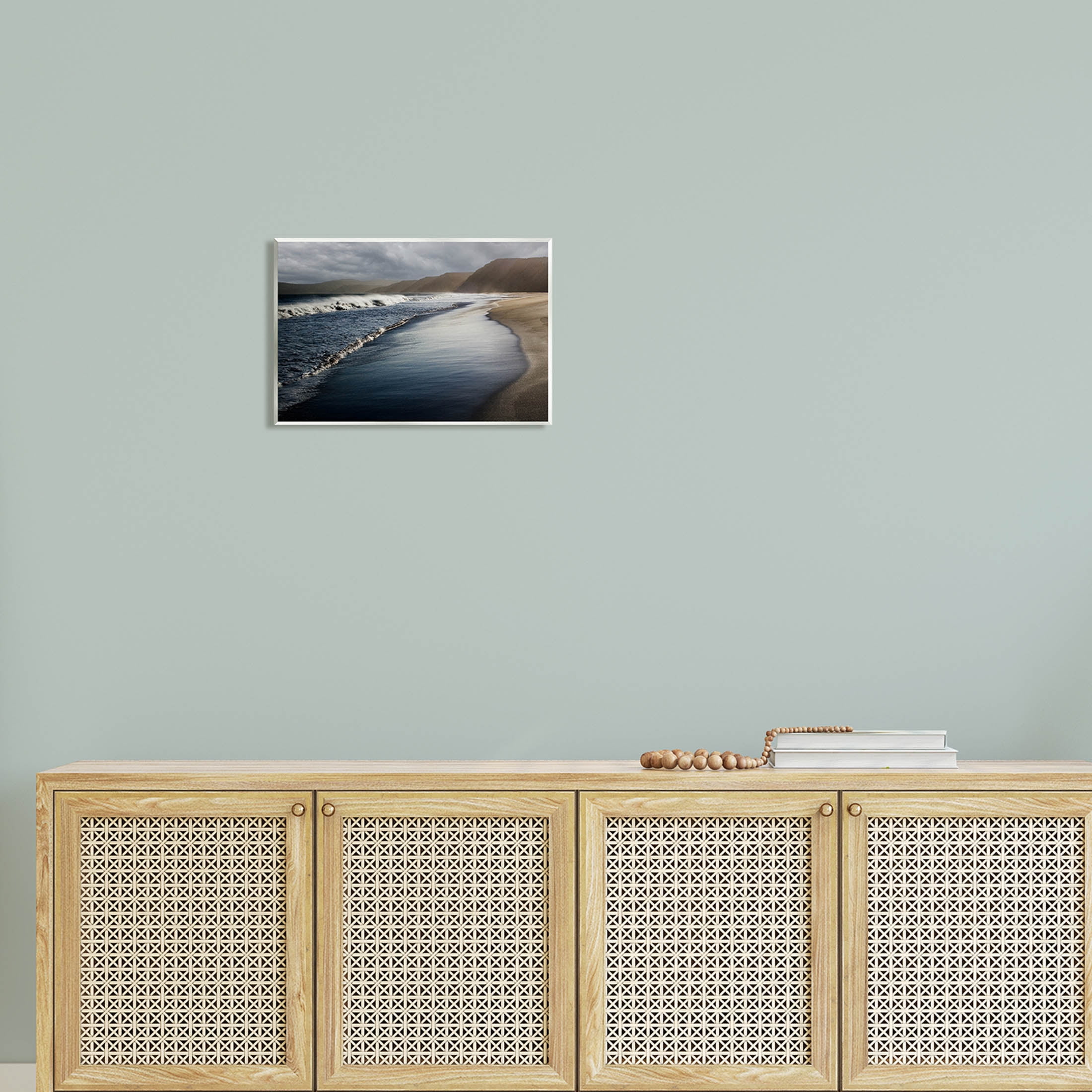 Beach Foam Rolling Waves Coastal Photograph Unframed Art Print Wall Art