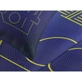 thumbnail image 4 of Ambesonne Detroit Quilted Bedspread Set 3 Pcs, City Sky View Graphic, Queen Size, Blue and Yellow, 4 of 5