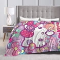 thumbnail image 5 of Hello Kitty Blanket, Super Soft Throw Blanket, Cozy Flannel Blankets For Boys Girls, Warm Blankets For Couch Sofa Bed, 60"X50", 5 of 9