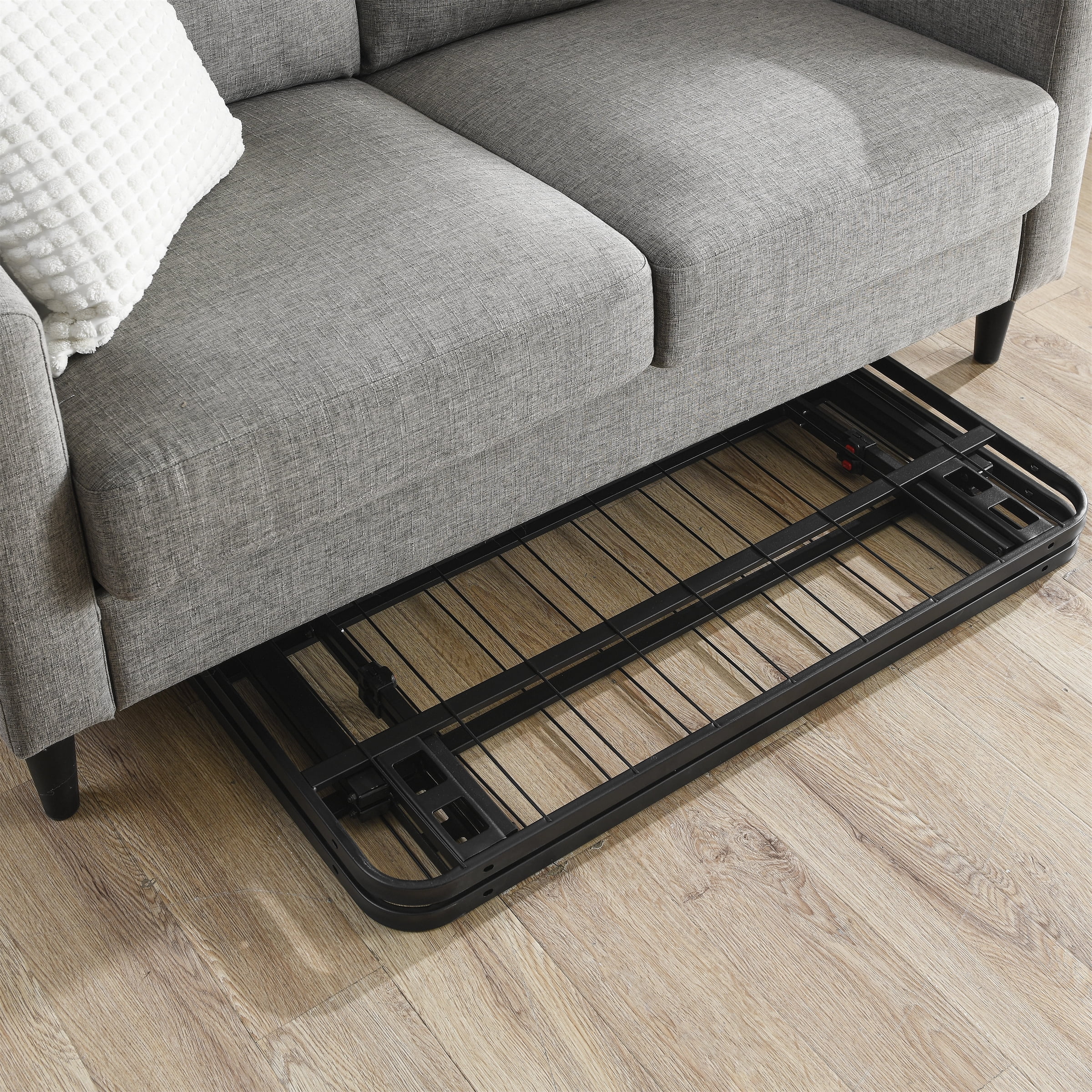 Mainstays Twin 18 in High Profile Foldable Steel Platform Bed Frame, No Box Spring Required, Black