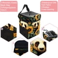 thumbnail image 2 of Panda Sunflower Foldable, with Lid, Leak-Proof, Hanging Storage Bag Car Trash Can Garbage Bin, 2 of 6