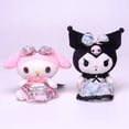 thumbnail image 4 of LLavero de juguete de peluche de Anime Kawali Loita Kuromi, vestido Floral suave de Sanrios japoneses, colgante de bolsa de peluche de My Melody, muñecas para niñas, regalo de Navidad, 4 of 5