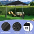 thumbnail image 3 of Topeakmart 10x10 ft Outdoor Pop Up Canopy with Adjustable Height for 10 People, Black, 3 of 7