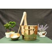 Handmade Copper Sauna Bowl and Ladle Set, Spa Accessories, Sauna Accessories, Aromatherapy